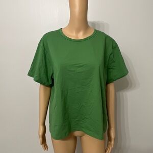 Athleta Women’s Essential Green Supima Cotton Short Sleeve T-shirt Top Size XL